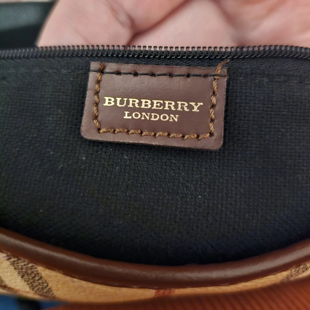 Burberry Shoulder Bag with Brown Leather Accents With COA and Branded Dustbag
